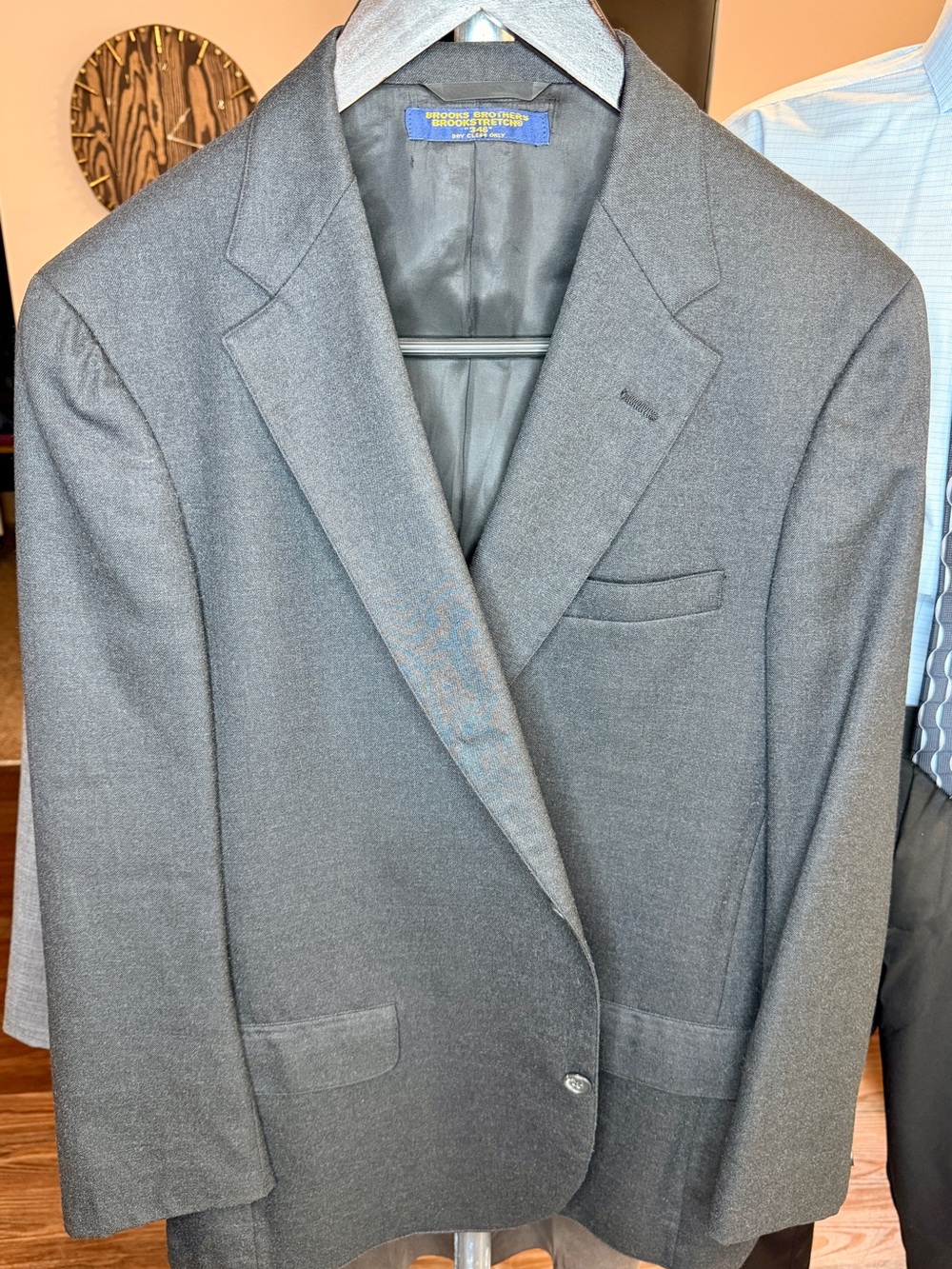 Brooks Brothers 346 Brooks Stretch Charcoal Gray Blazer - 44R